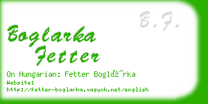 boglarka fetter business card